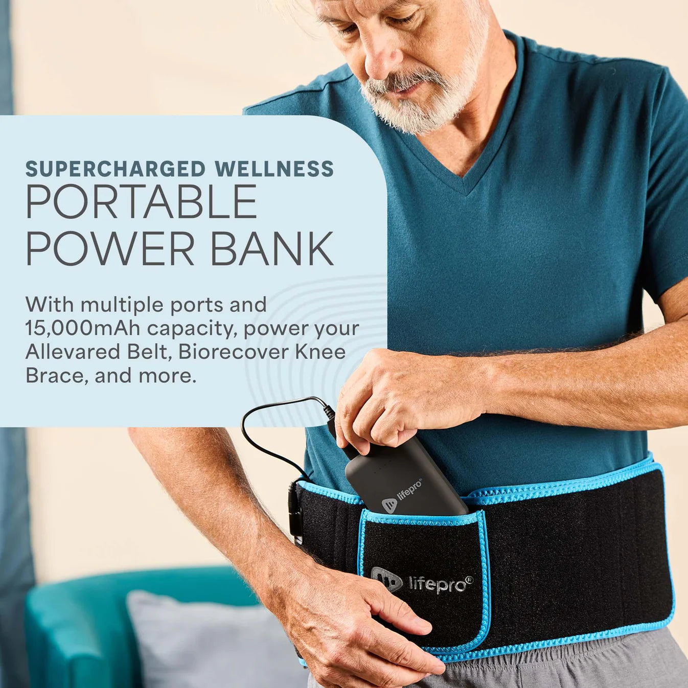 Banco de energía portátil para AllevaRed, AllevaRed Pro y BioRecover