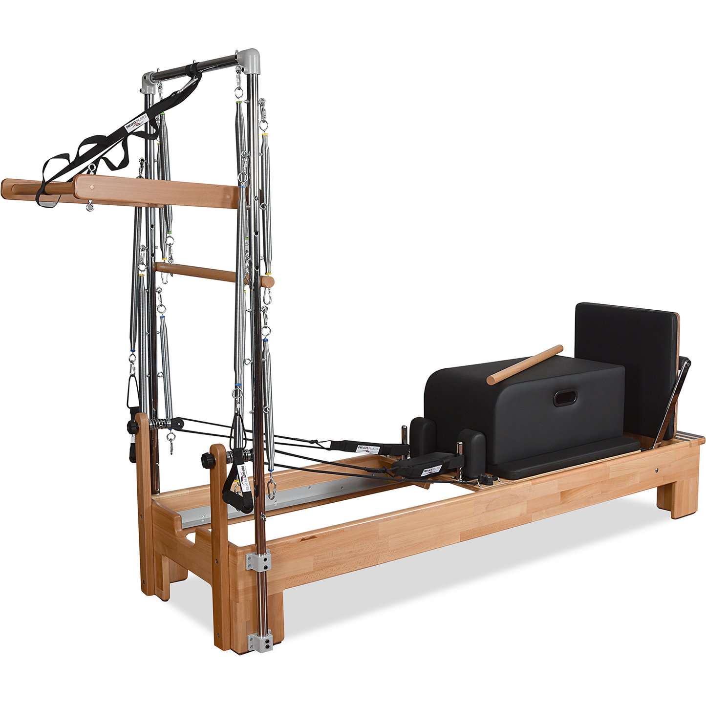 Private Pilates Premium Wood Reformer–Tower System