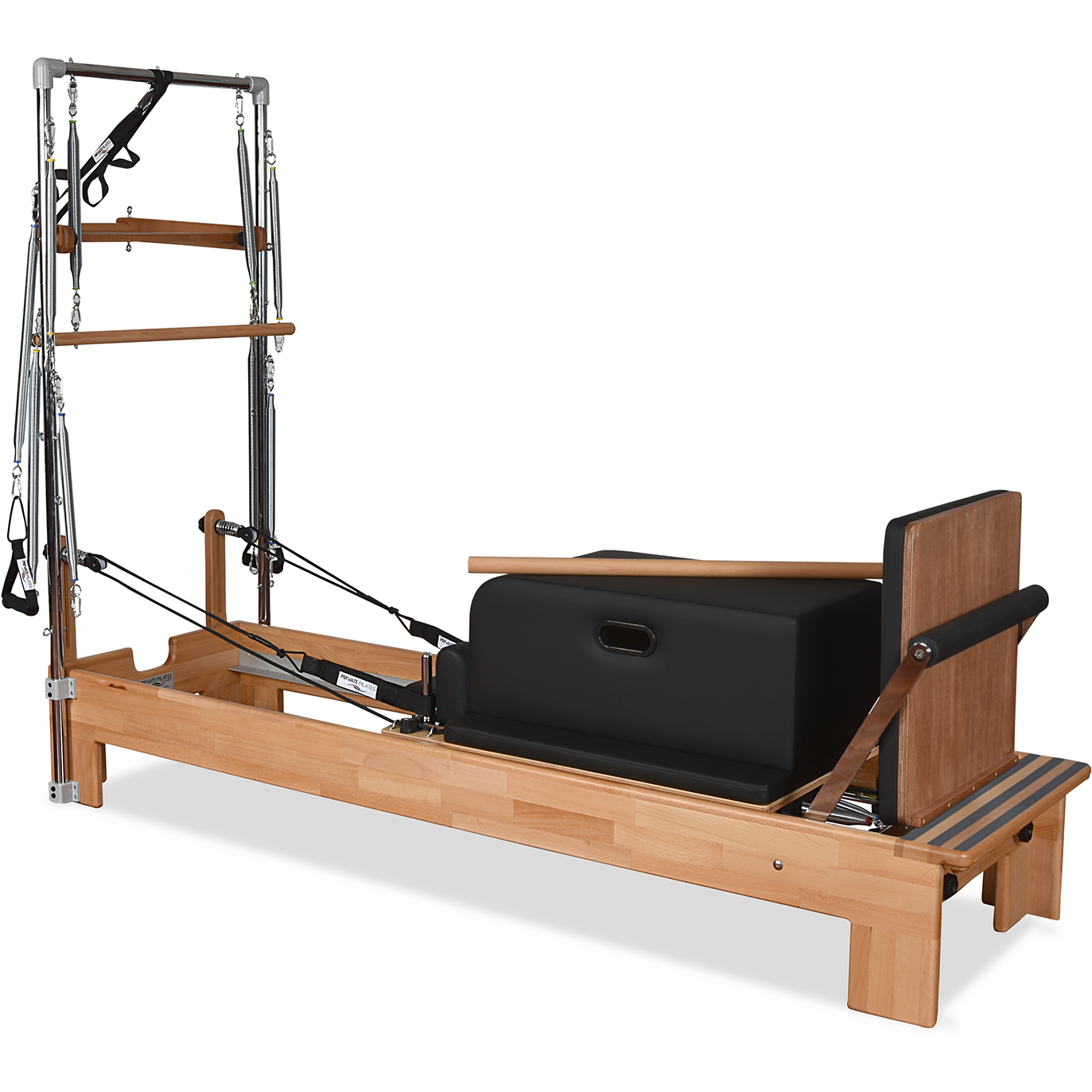 Private Pilates Premium Wood Reformer–Tower System