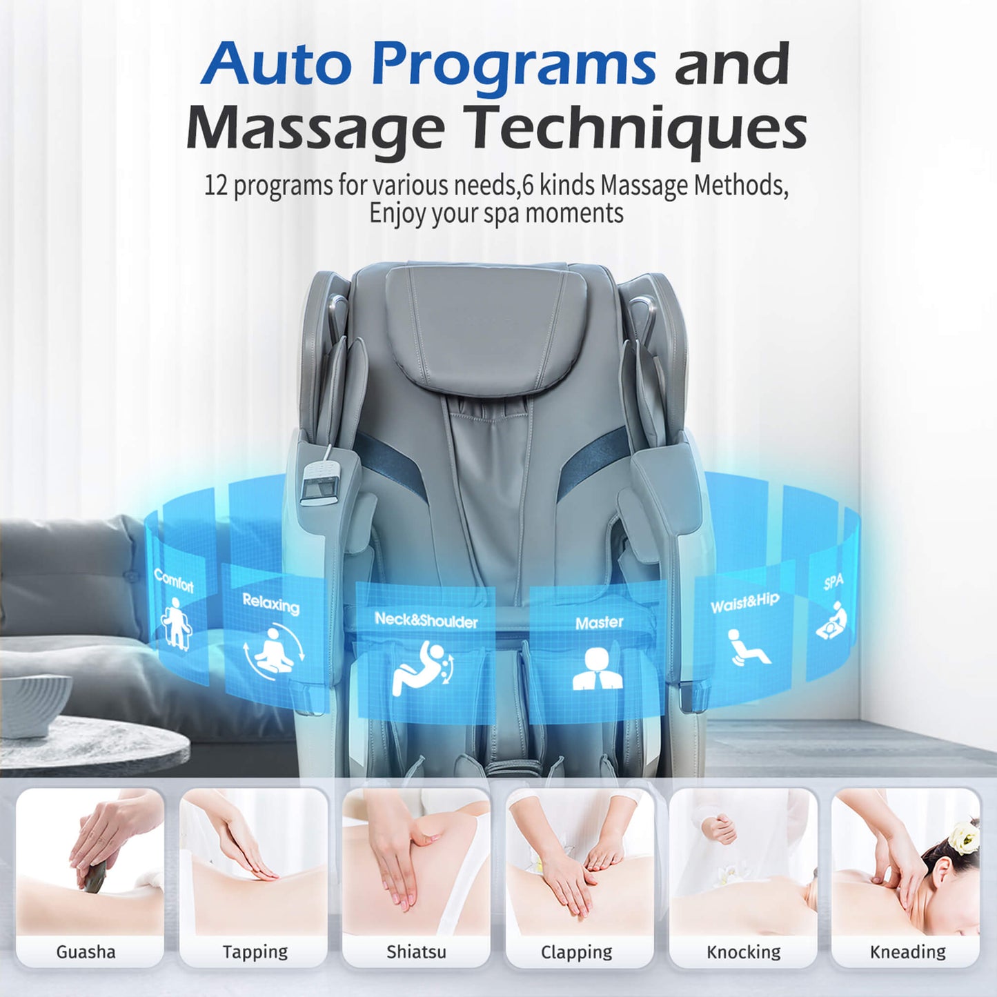 Bosscare Premium Zero Gravity Massage Chair – AI Voice Control, Full Body Shiatsu