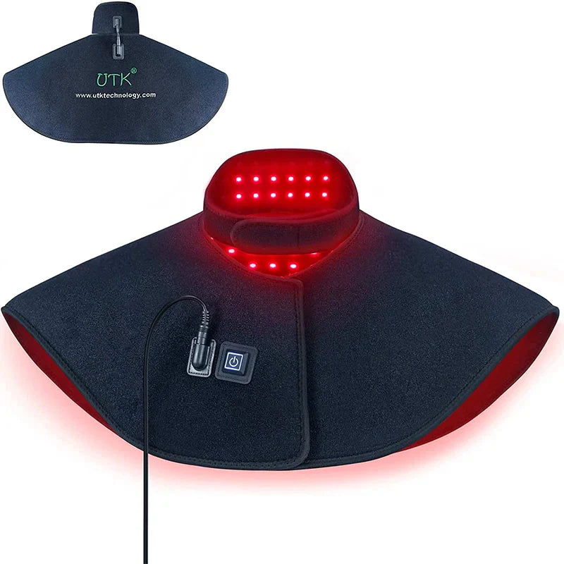 Envoltura de terapia de luz roja para aliviar el dolor de cuello y hombros