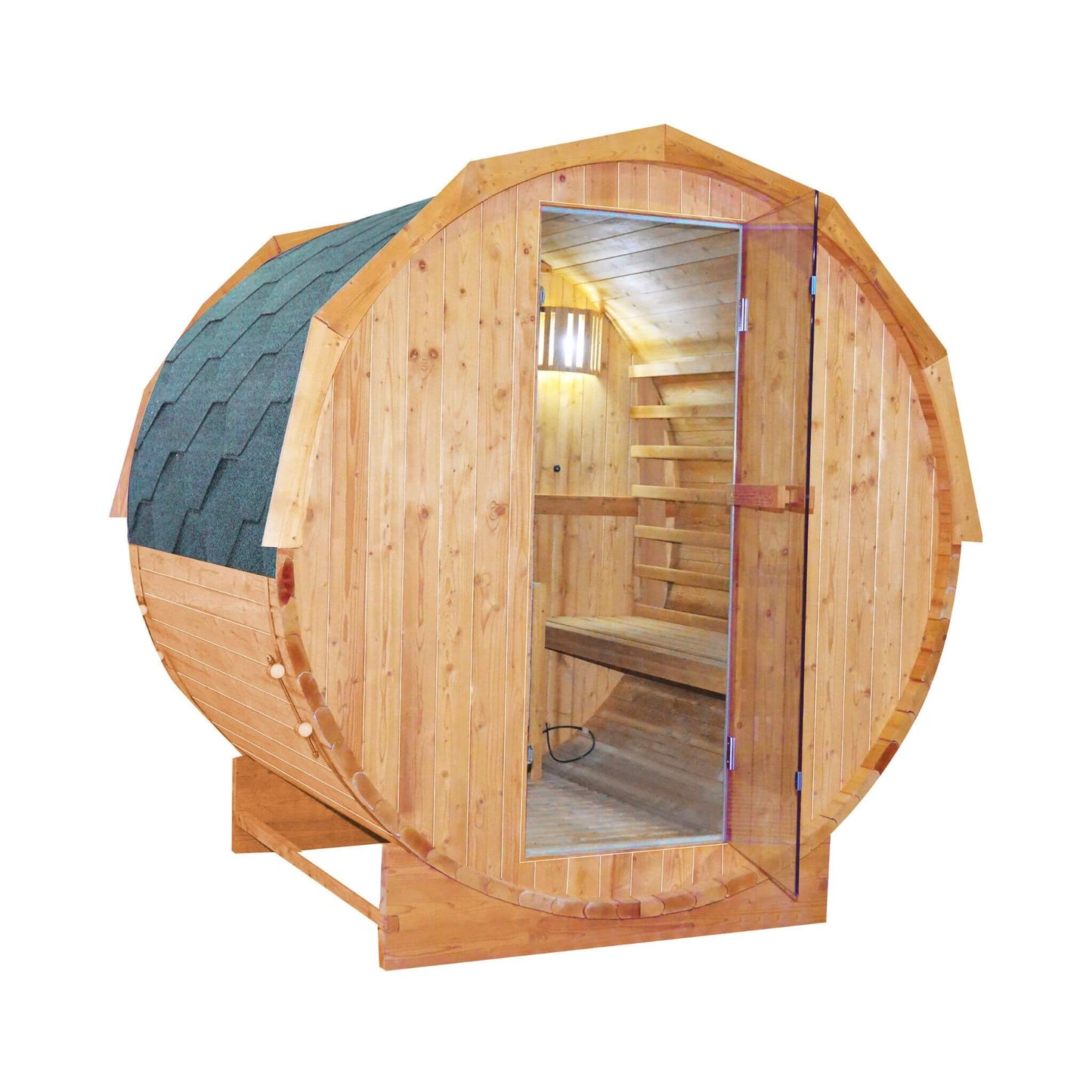 Thermora Ignite Large Premium American White Oak Outdoor Wooden Barrel Sauna