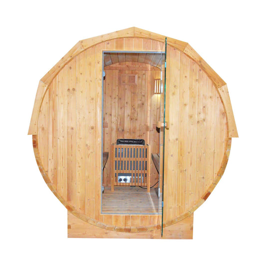Thermora Ignite Large Premium American White Oak Outdoor Wooden Barrel Sauna