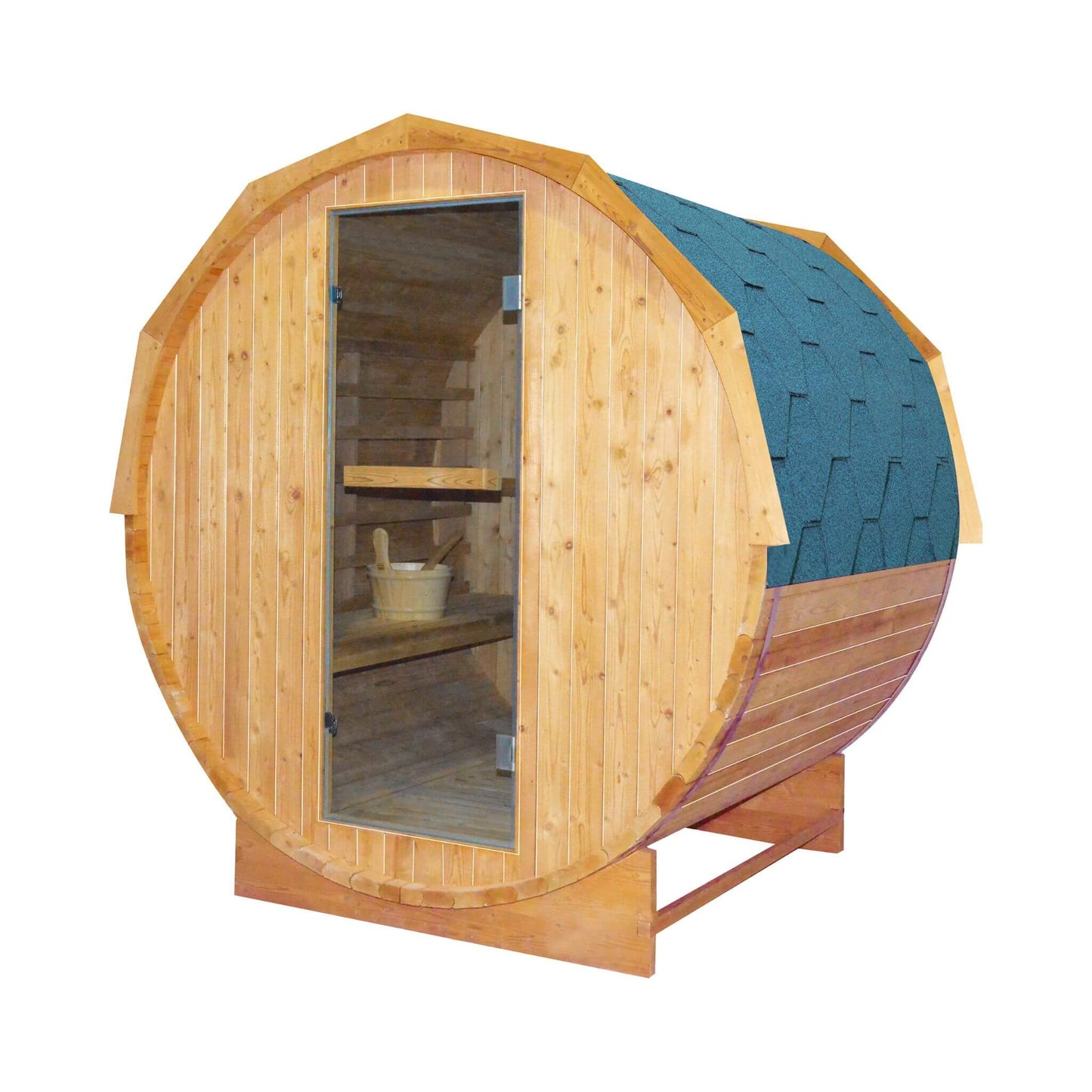 Thermora Ignite Large Premium American White Oak Outdoor Wooden Barrel Sauna