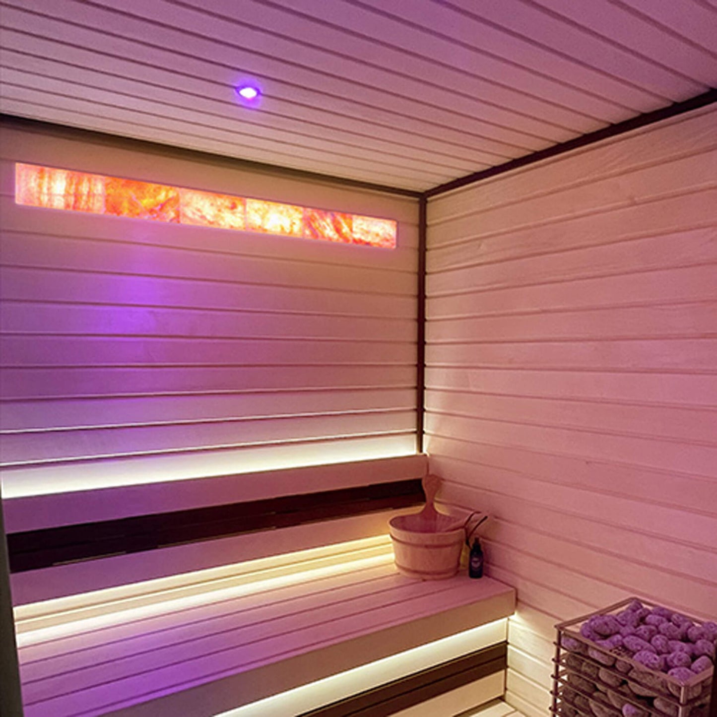 Kit de luz para sauna de sal del Himalaya pequeña personalizable Prosaunas