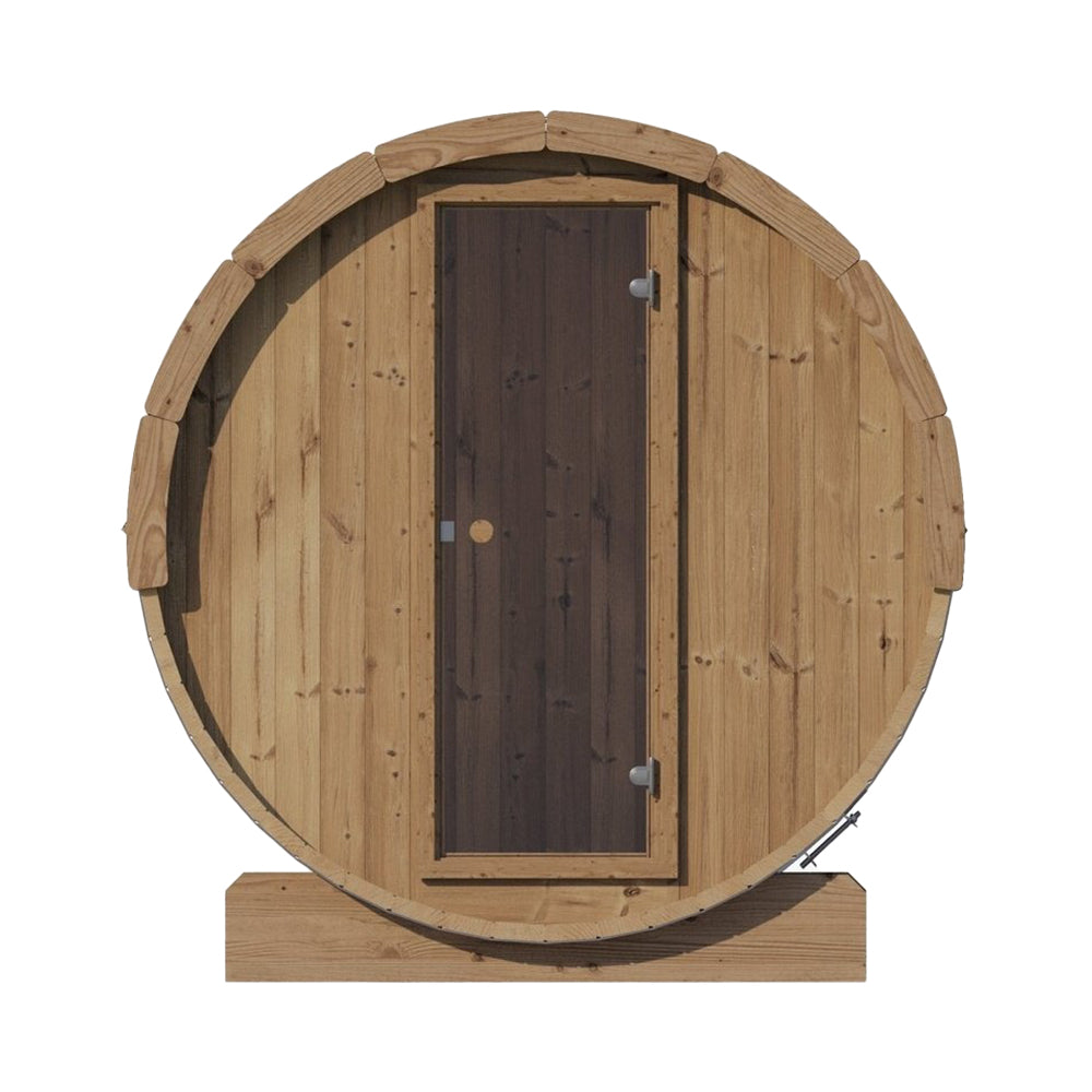 SaunaLife Model E8 Ergo Series 6-Person Outdoor Thermo-Spruce Sauna Barrel