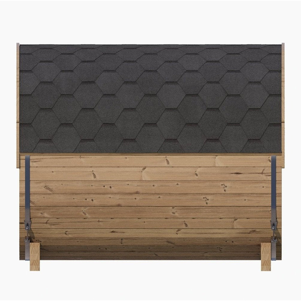 SaunaLife Model E8 Ergo Series 6-Person Outdoor Thermo-Spruce Sauna Barrel