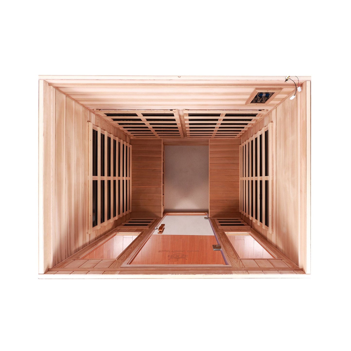 Sauna infrarroja de exterior Thermora Kairo para 4 personas con puerta de vidrio templado