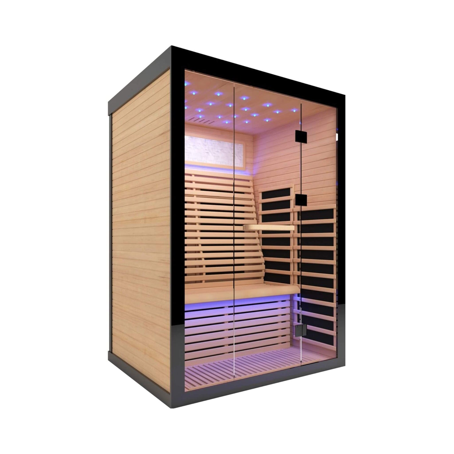 Sauna de infrarrojos lejanos de lujo para dos personas de cicuta canadiense Thermora