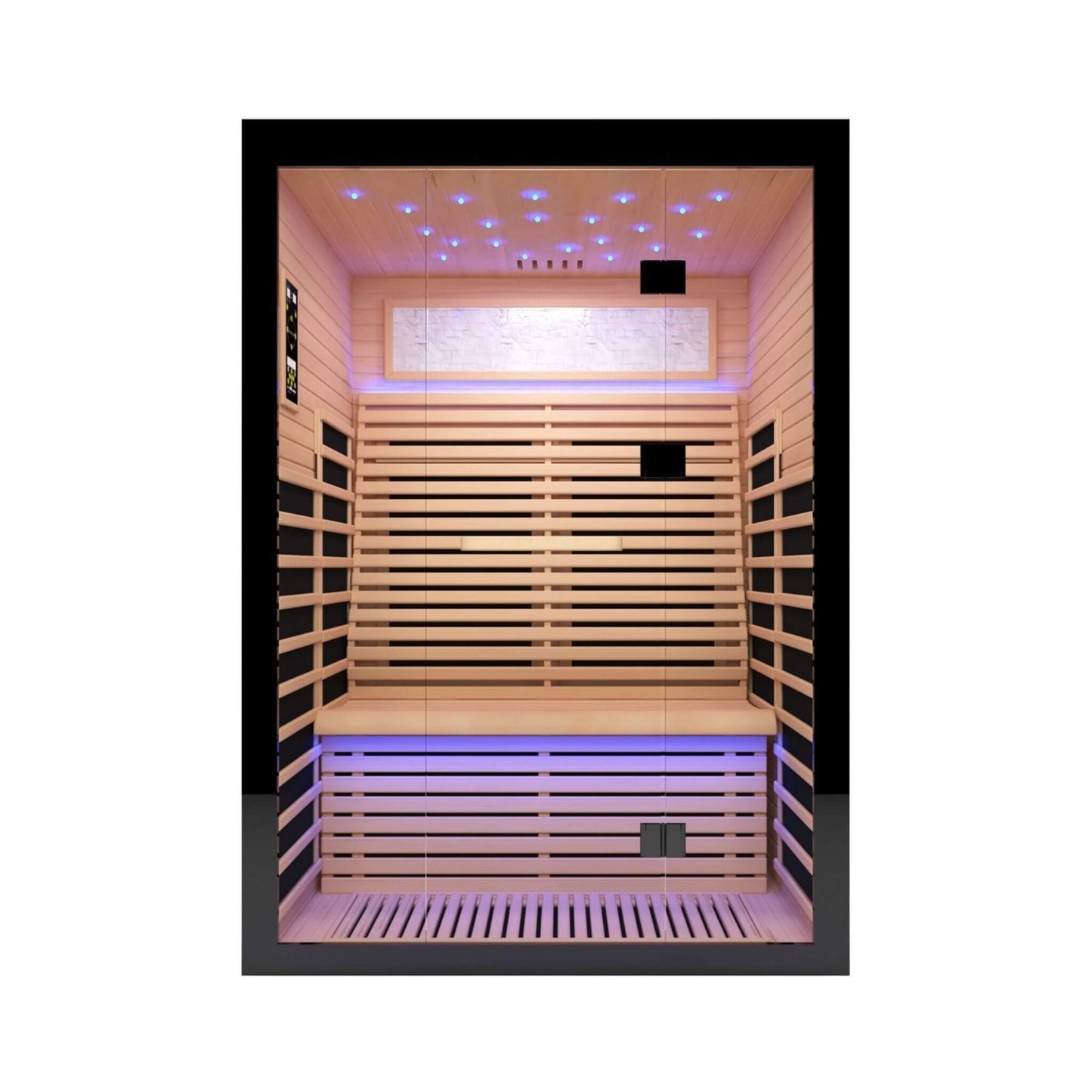 Sauna de infrarrojos lejanos de lujo para dos personas de cicuta canadiense Thermora