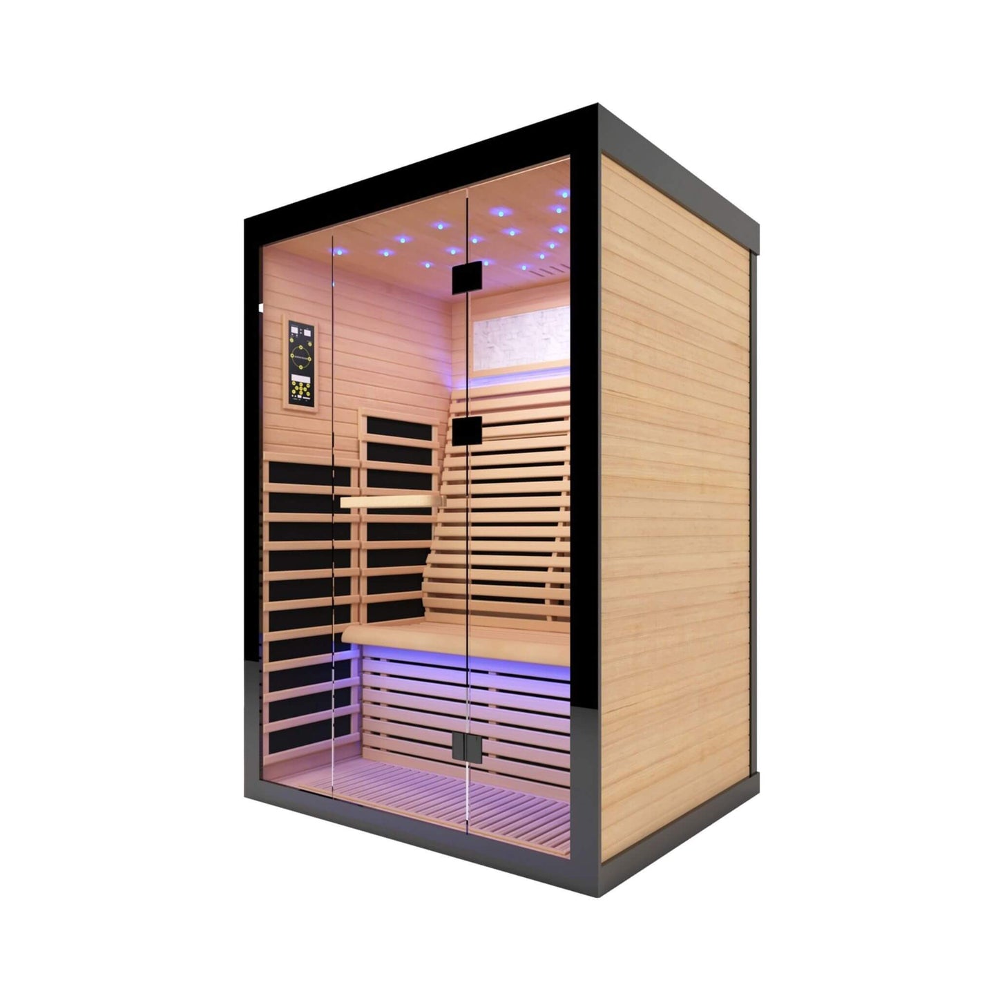 Sauna de infrarrojos lejanos de lujo para dos personas de cicuta canadiense Thermora
