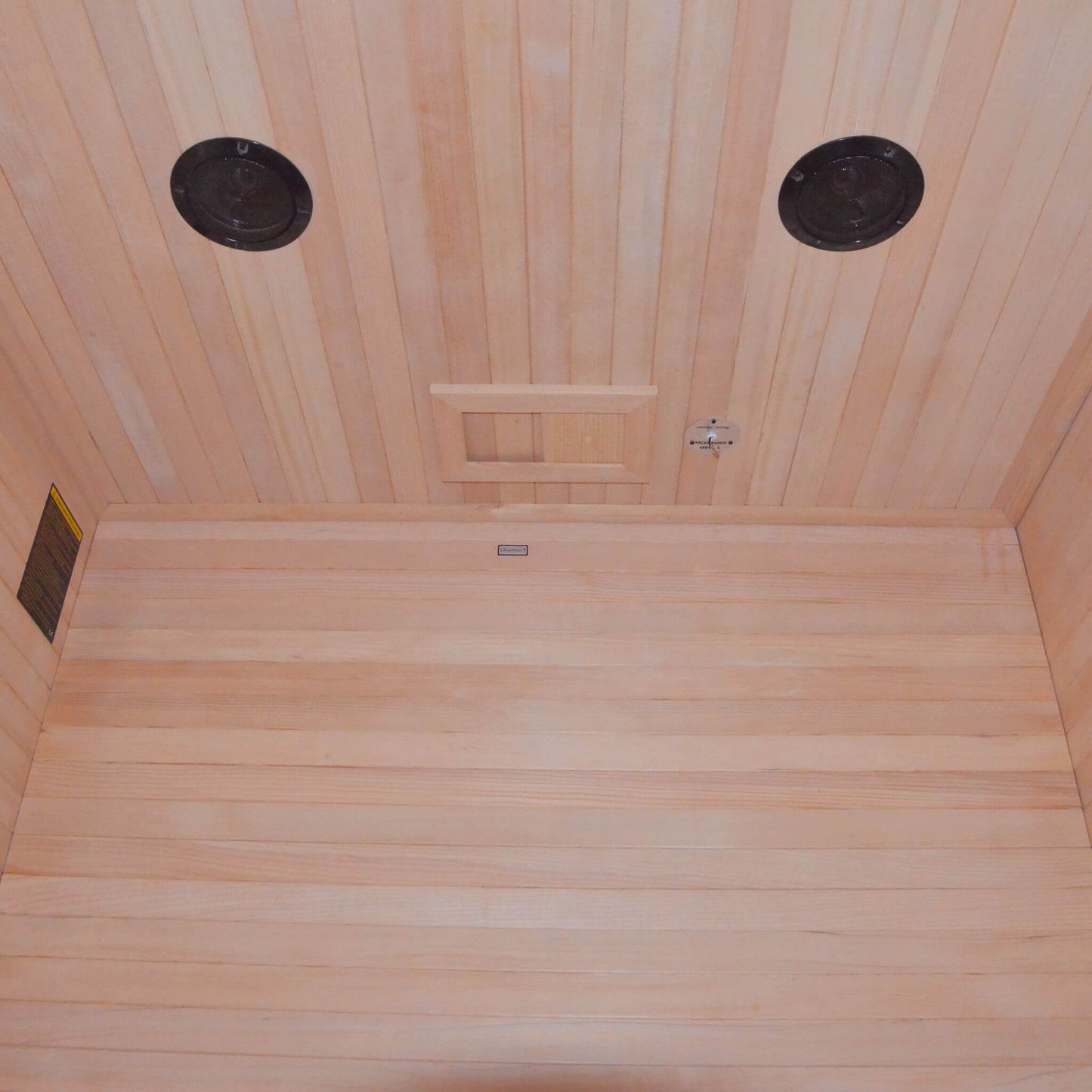 Sauna de madera de cicuta Thermora Alpine Premium para 2 personas, 3 kW, con luz LED de pared